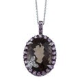 Encore by Le Vian 14k Gold Diamond, Pink Sapphire and Smoky Quartz Necklace