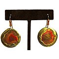 Free indicative facts on Handmade abstract Cow Copper and Brass Orange Small Round Earrings (Brazil)