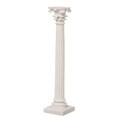 White Bonded Marble Slender Corinthian Column Sculpture