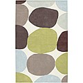 Hand-tufted Ivory Abstract Rug (5' x 8')