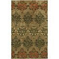 Hand-tufted Brown Floral Rug (8' x 11')