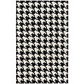 Hand-tufted Black Houndstooth Rug (5' x 8')