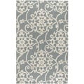 Hand-tufted Grey Floral Rug (8' x 11')