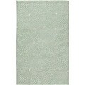 Hand-tufted Green Geometric Rug (5' x 8')