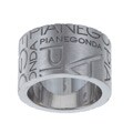 Pianegonda Sterling Silver Graffiti Band Ring