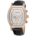 Akribos XXIV Men's Multifunction Diamond Tonneau Swiss Quartz Watch