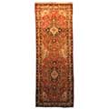 Details on rugs Hamadan Persian Hand-knotted Red/ Ivory Hamadan Wool Rug (3'7 x 9'8)