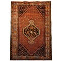 Details on rugs Hamadan Persian Hand-knotted Hamadan Orange Wool Rug (4'7 x 6'6)