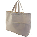 Twill Multi-pocket Natural Tote Bag