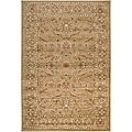 Loomed Free Form Tan Border Rug (7'9 x 11'12)