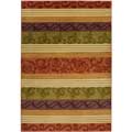 Loomed Replica Red Stripe Rug (5'3 x 7'6)