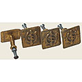 Set of 4 Brass 'Gye Nyame' Cabinet Knobs (Ghana)