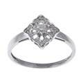 10k White Gold Diamond Accent Flower Ring