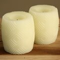 Champagne Diamond Flameless LED Vanilla Wax Candles (Set of 2)