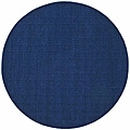 Hand-tufted Blue Stripe Wool Rug (6' Round)