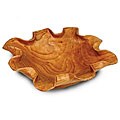 Hand-carved Root Wood Crenellated Bowl (China)