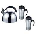 Stainless Steel 2.5-quart Tea Kettle Travel Set