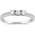 10k White Gold 1/4ct TDW Diamond 3-stone Ring (I-J, I1-I2)