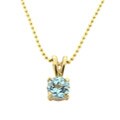 18k Gold over Sterling Silver Blue Topaz Necklace