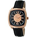 Peugeot Men's Rose Goldtone Leather Strap Watch