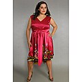 INES Collection Women's Plus Size Empire Waist Dress
