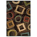 Before it Indoor Brown Abstract Rug (7'10 x 10')