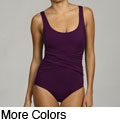 Free supportive hints on TAG HEUER Optical eyeglasses Frame Speedo Women's Solid Plum Criss Cross Front Swimsuit