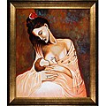 Picasso Paintings Maternity (Artist Interpretation) w/ Gold Verona Antique Finish Frame Canvas Art