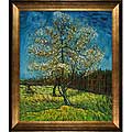 Van Gogh Paintings Pink Peach Tree w/ Gold Verona Antique Finish Frame Hand Painted Canvas Art