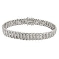 Sterling Silver 2ct TDW Diamond 'S' Link Bracelet (I-J, I2-I3)
