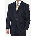Ferrecci Men's Blue Striped Three-button Suit
