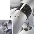 Sterling Silver Small Spiral Bar Beaded Bracelet (Colombia)