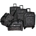 American Flyer Leopard Expandable 5-piece Luggage Set