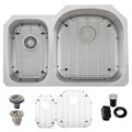 Ticor Stainless Steel 16-gauge Undermount Kitchen Sink with Air Switch