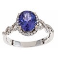 Dyach 18k White Gold Tanzanite and 2/5ct TDW Diamond Ring (I-J, I1-I2)