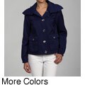 Nine West Women's Button Front Hooded Jacket
