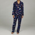 Leisureland Women's Tattoo Pattern Flannel Pajamas