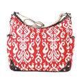 OiOi Red Ikat Hobo Diaper Bag