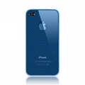 Mivizu Azure Blue Circles Apple iPod Touch 4th Generation TPU Case/ In-ear Studio Earbuds