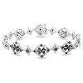 Miadora Sterling Silver 1ct TDW Black and White Diamond Bracelet (G-H, I2-I3)