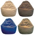Sueded Seatback Beanbag Chair