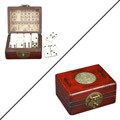Red Leather and Jade Ingot Dominoes Set (China)
