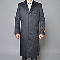 Mantoni Men's Charcoal Wool Overcoat