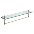 Tempered Glass 22-inch Bathroom Shelf with Towel Bar (Pack of 6)