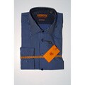 Enzo Tovare Men's Navy Blue Striped Shirt