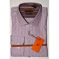 Enzo Tovare Men's Lavender Striped Cotton Shirt