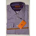 Enzo Tovare Men's Lavender Striped Cotton Shirt