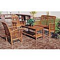 buying patio furniture information Acacia Wood 4-piece Patio Set