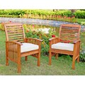 Acacia Wood Patio Chairs (Set of 2)