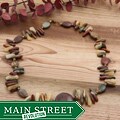 Goldplated 'Picasso Exhibit' Jasper and Agate Necklace